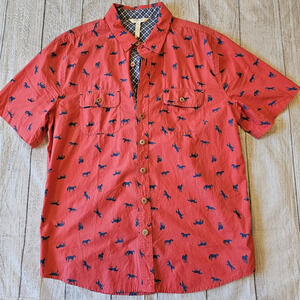 Matilda Jane with Joanna Gaines Men's •Large• High Horse Button Down Shirt Red